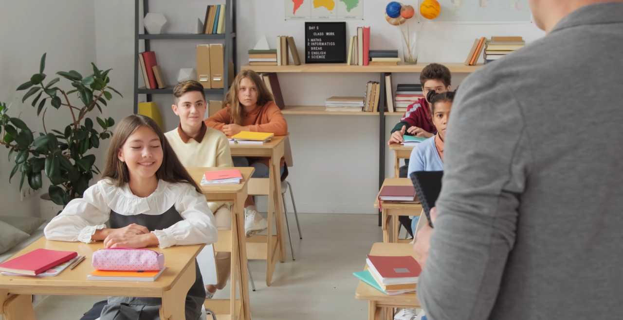 students in a classroom